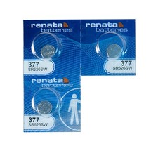 Renata Silver Oxide Watch Battery 377 - SR626SW 3 Batteries
