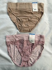 NEW Warners Panty Lace Hi-Cut No Pinching/Problems Women  s Panty 2 Pair XLarge 8