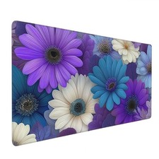 Vibrant Purple Daisy Mouse Pad, Large Desk Mat with Colorful Floral Design, 3...