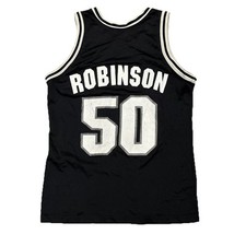 David Robinson San Antonio Spurs jersey champion size 40 Black Mens Vintage