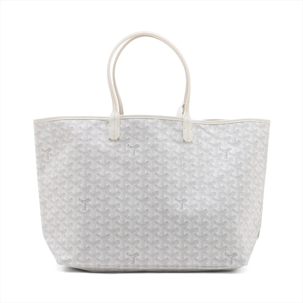 Goyard Saint Louis PM PVCx leather Tote bag White with clip