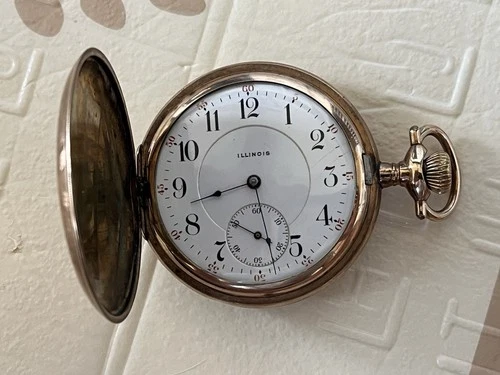 Antique 1911 Illinois 304 Mod 6 16s 17j Pocket Watch B&B 14kt 20YrGF Hunter Case