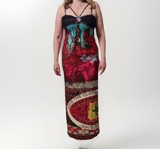 Save The Queen Womens Mesh Boho Summer Vintage Italian Long Maxi Dress
