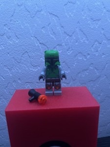 Custom LEGO Star Wars Boba Fett Minifigure with Blaster Accessory