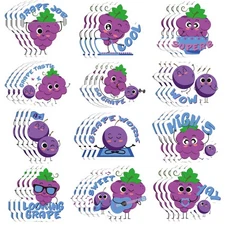 Jetec 300 Pc Scratch N Sniff Stickers Kids Scented Motivational Reward Grape