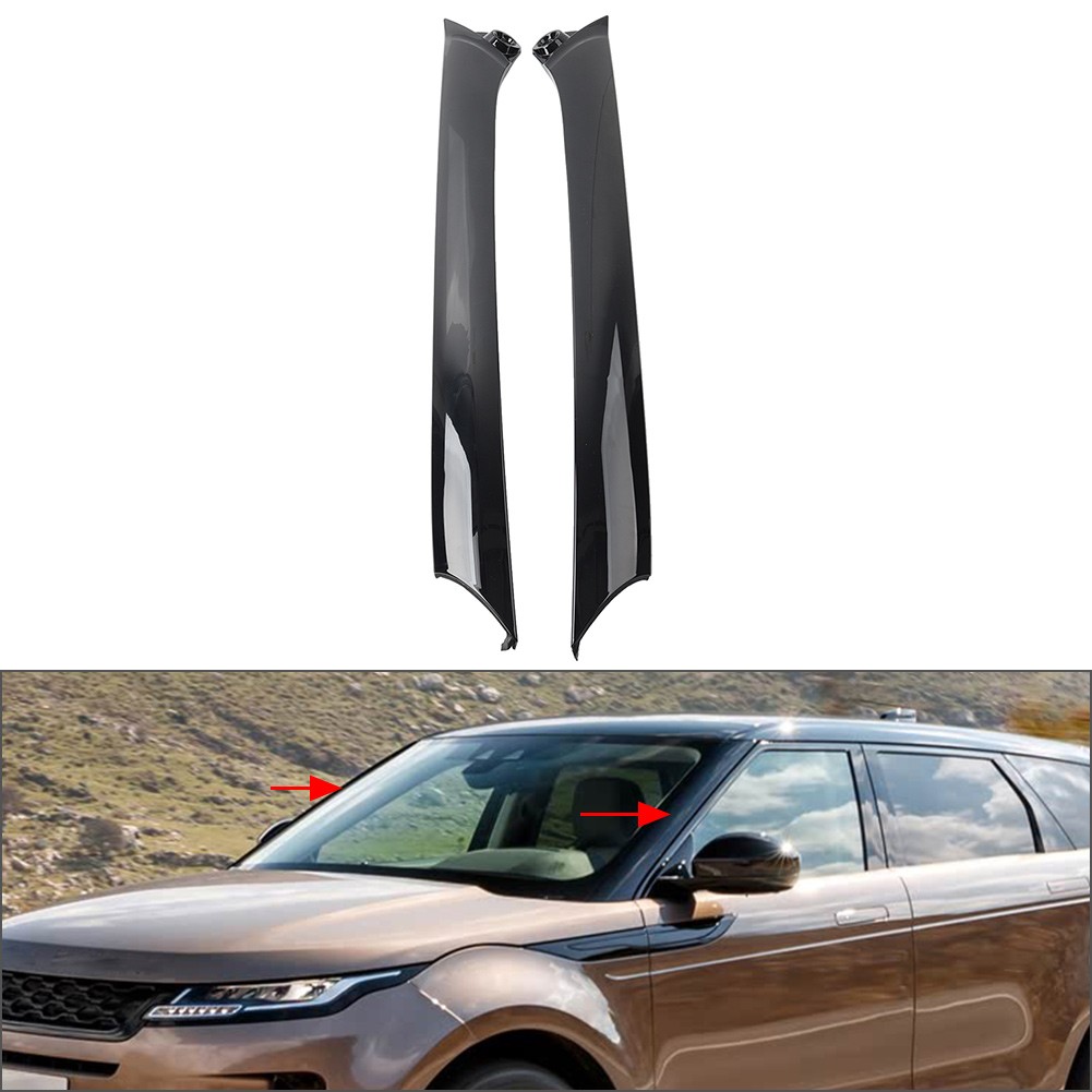 2x Front Windshield A-Pillar Molding Panel Trim For Range Rover Evoque 2020-2022