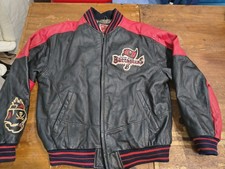 Tampa Bay Buccaneers full-zip leather jacket men sz Xxl GIII and Carl Banks NFL