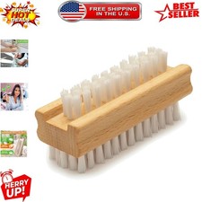 Non-Slip Wooden Nail Brush with Two-Sided Bristles for Successful Cleaning
