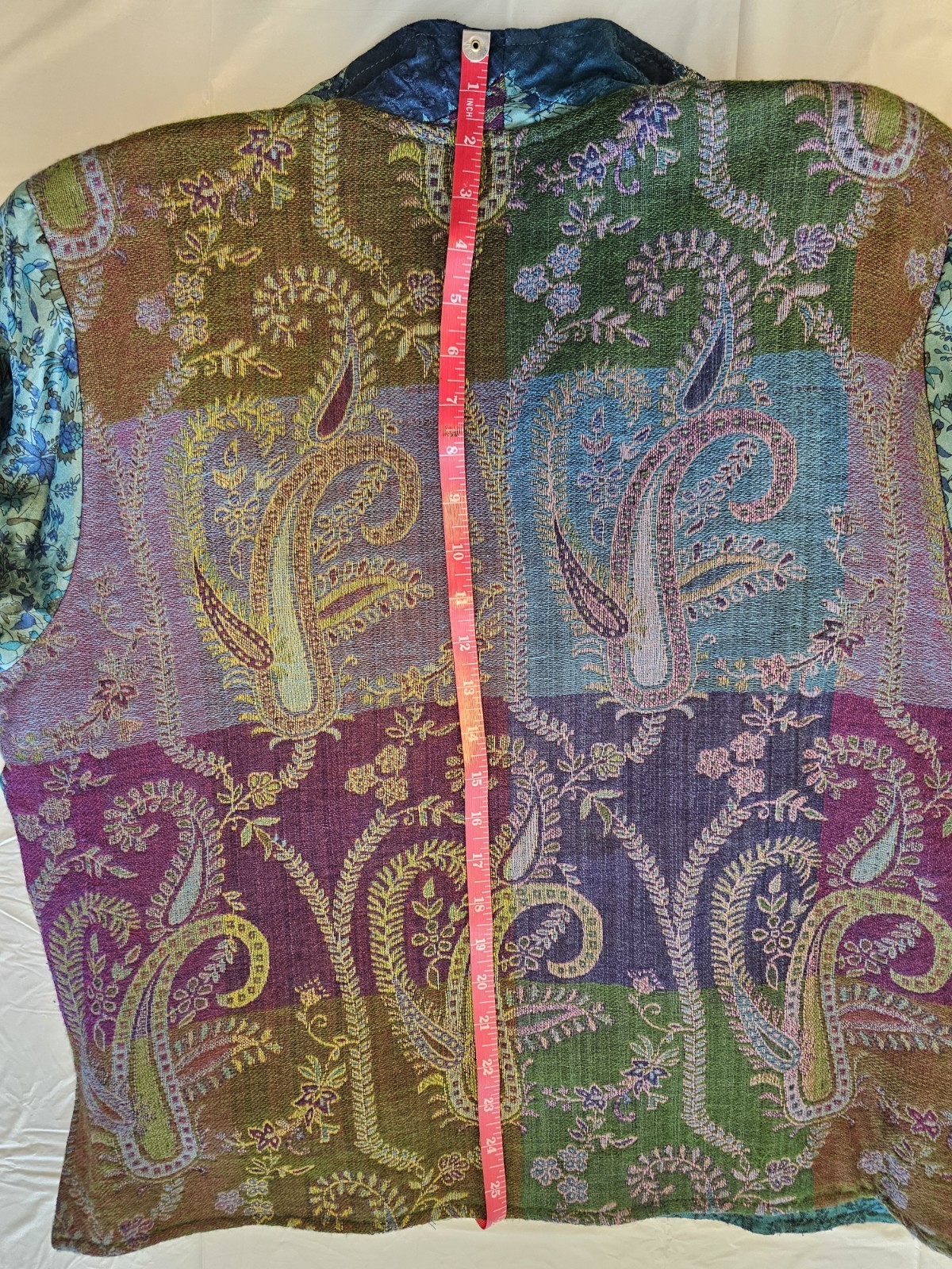 Women's Patchwork Kimono Multicolor Jacket Long S… - image 8