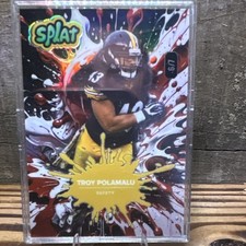 Wild Card 2025 Splat Troy Polamalu #SBG RE03-TP Serial /6 Green 3 Steelers