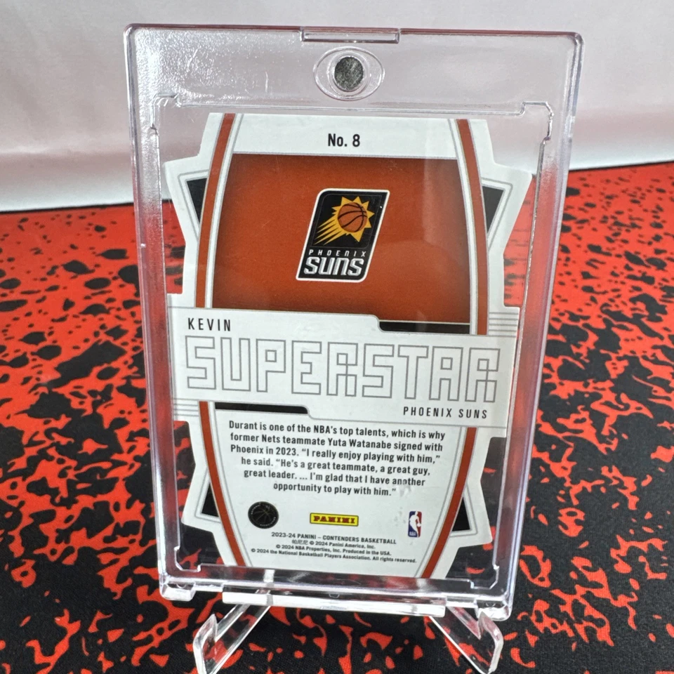 Kevin Durant 2023-24 Panini Contenders #8 Cracked Ice /99 Superstar Die-Cut - Image 2 of 2