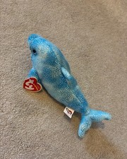TY Beanie Dolphin Docks With Tags Soft Toy