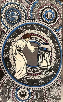 Vera Bradley Star Wars Far Away Medallion R2D2 Princess Leia Plush Throw Blanket