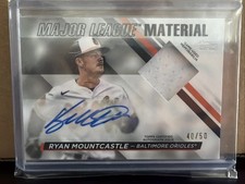 2024 SERIES 1 RYAN MOUNTCASTLE MAJOR LEAGUE MATERIAL  AUTO RELIC MLMA-RMO /50