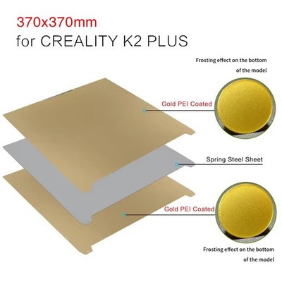 Für Creality K2 plus Bauplatte doppelseitige Textur PEI PEY PEO 3D-Drucker-Set