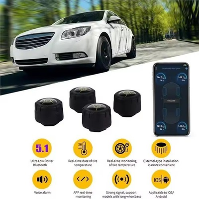 #ad Car TPMS 2 3 4 Tire Pressure Monitoring System Bluetooth Mobile Phone Display $38.99