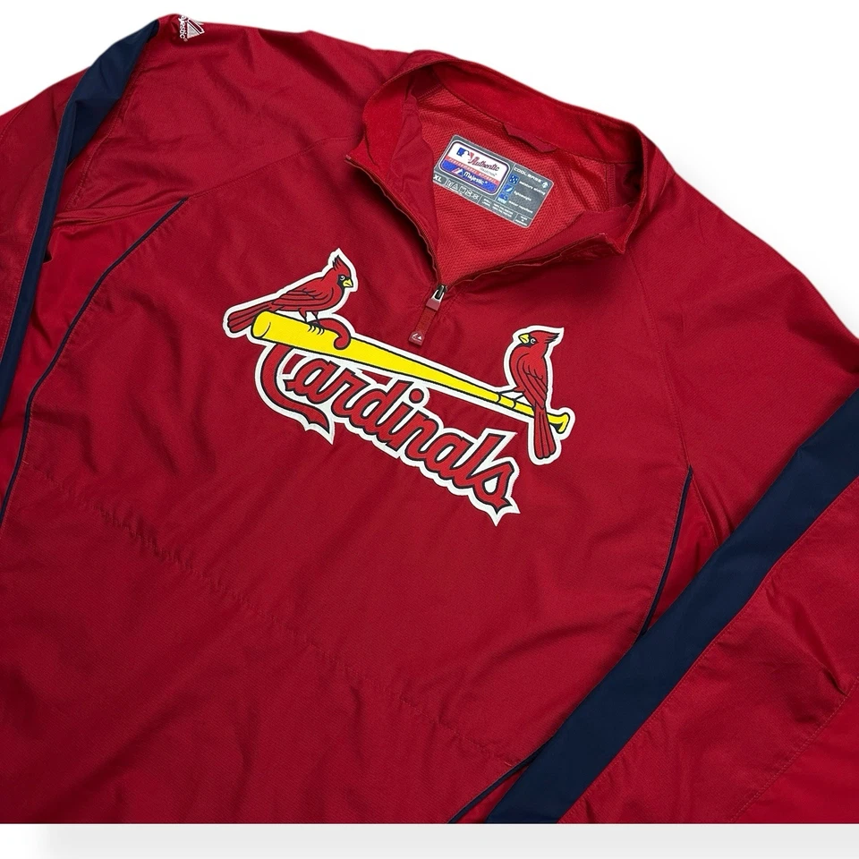 Chaqueta De Colección St Louis Cardinals Majestuosa Colección Auténtica Equipo MLB Para Hombre’s XL Foto 3 de 4