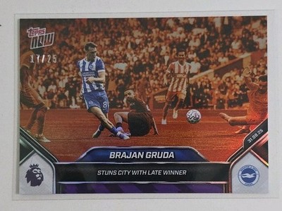 Topps Now Premier League 25/26 Card 014 Brajan Gruda Brighton Hove Albion ORANGE