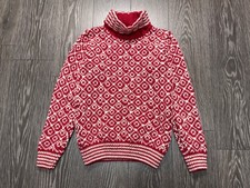 Mens Devold Norway 1853 Svalbard Wool Knit Sweater High Neck Pullover Nordic S