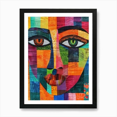 Ägyptische Frau 14 Kunstdruck gerahmt Wandbild Poster Leinwanddruck Bild