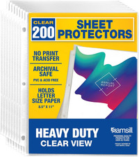 Samsill Heavy Duty Sheet Protectors for 3 Rin...
