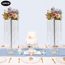 10Pcs 55cm Tall Crystal Flower Stand Centerpieces Vase Wedding Party Decor