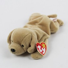TY Beanie Babies Fetch 1998 Golden Retriever Dog W/ Ear Tag Error 1997 Plush Toy