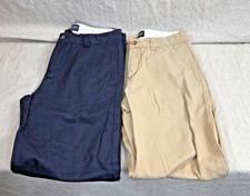 Lot of 2 The Children's Place Boys Chino Pants Size 12  14 Navy  Khaki Uniform