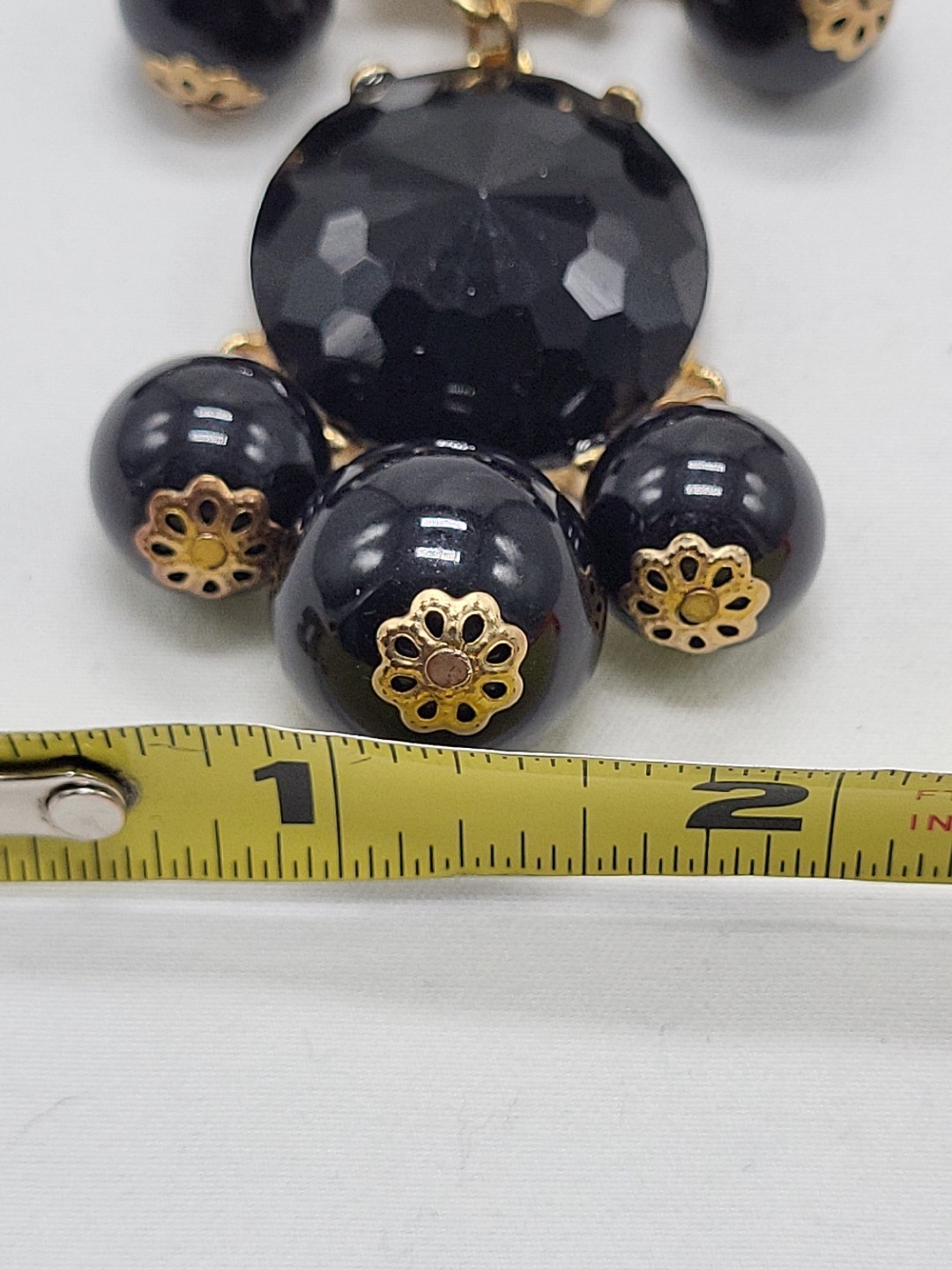 Vinrage J. Crew Statement Black Bubble Necklace i… - image 14