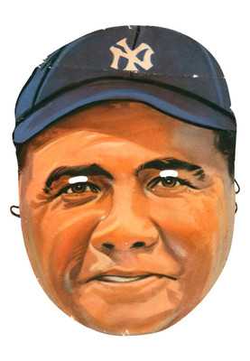 1930's Babe Ruth Feen-A-Mint Mask Measuring Approximately 9 3/8