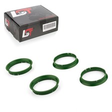 4x Zentrierringe Grün für Alufelgen Radnabe Ø 72,5 mm - Ø 67,1 mm für HYUNDAI