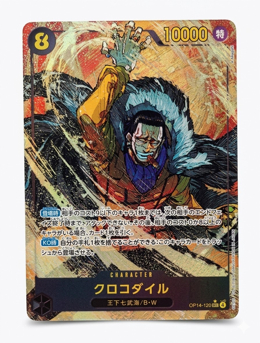Crocodile Alt art OP14-120 SEC The Azure Sea's Seven One Piece