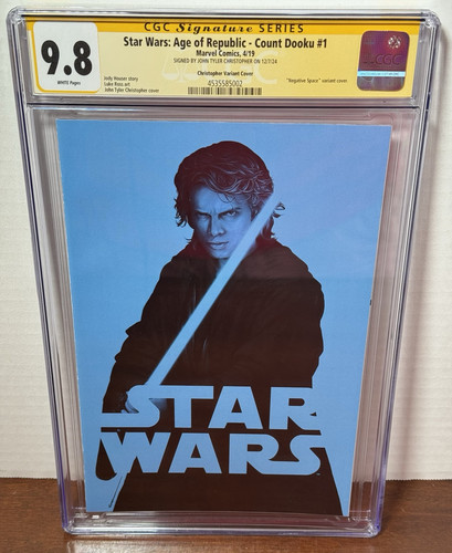 Star Wars Signed JTC Christopher Variant CGC 9.8 ANAKIN NEGATIVE SPACE COVER - Picture 1 of 7