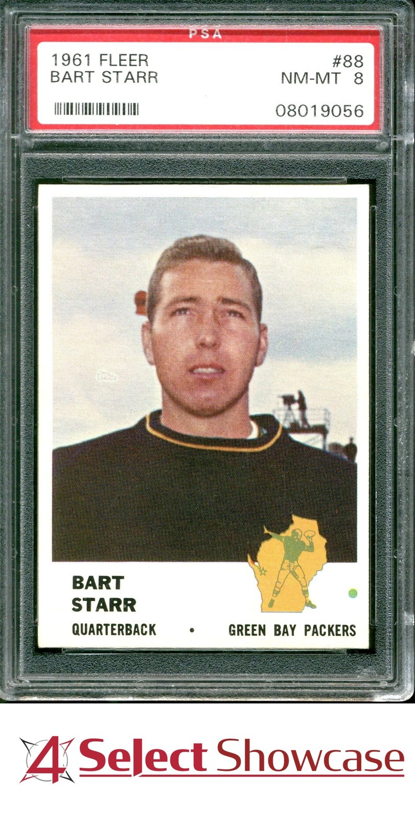 1961 FLEER #88 BART STARR PACKERS HOF PSA 8