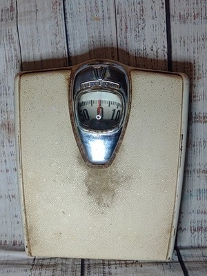 Vintage Mid-Century Detecto ''Bubble Glass'' Bathroom Scale Floor Scale