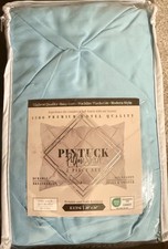 Pintuck Pillow Sham/Set of 2 King Size/Lt. Blue