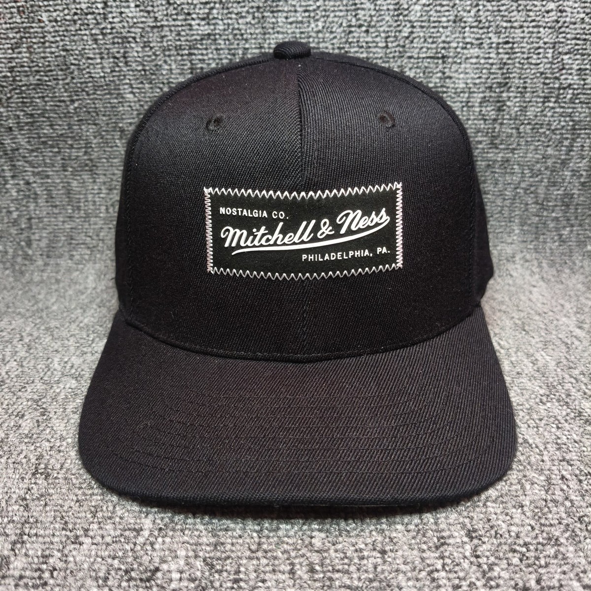 Mitchell & Ness Black Snapback Hat Nostalgia Co Logo Cap