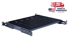 Raising Electronics 1U 19'' Adjustable Rack Shelf for 4-Post Racks 21.5-28''