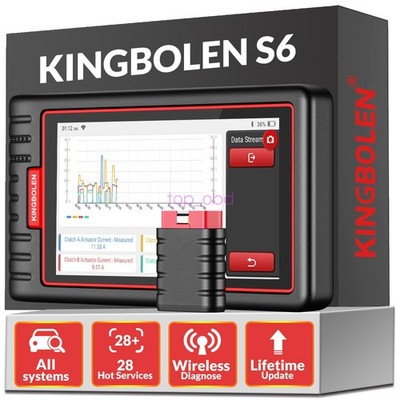 KINGBOLEN S6 Bluetooth OBD2 Car Diagnostic Scanner Tool Key Coding CRP909E/X