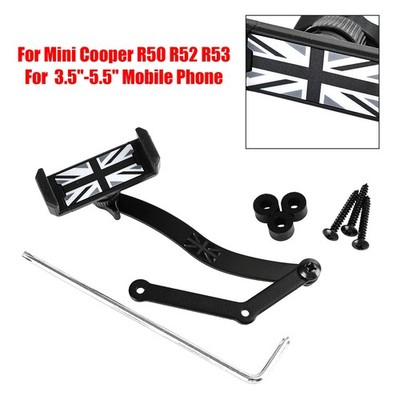 360°Rotation Car Mobile Phone Holder Mount for Mini Cooper R50 R52 R53 Grey