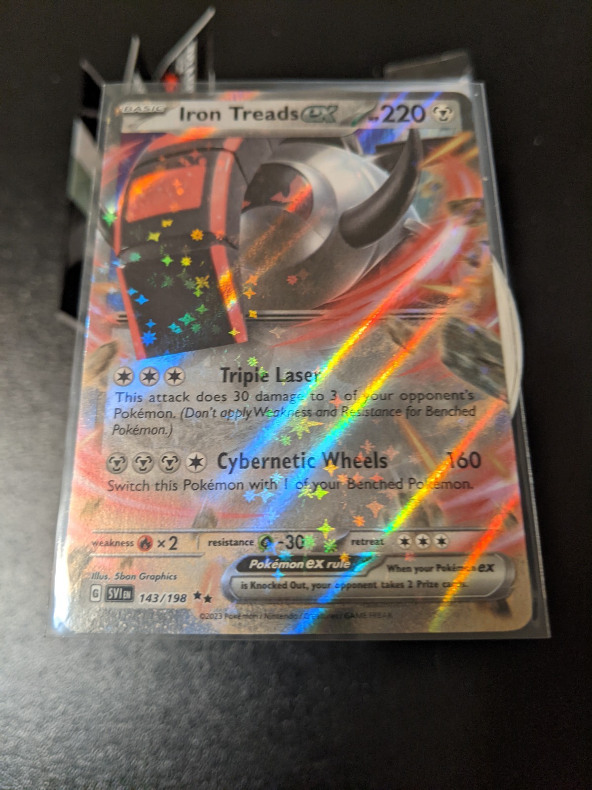Iron Treads ex 143/198 SV01: Scarlet & Violet Base Set Holo Pokemon Card 