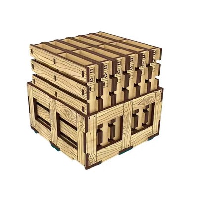 Sottobicchieri In Legno S1EGAN Olen – Set Da 6 Con Motivo Scoiattoli – Feltro Assorbente E Isolante – Struttura A Sandwich – Impilabili – Diametro 10,5 Cm