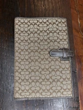 Authentic Coach Signature Jacquard Agenda Planner Organizer Cover