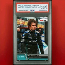 2025 Topps Now Formula 1 14 Andrea Kimi Antonelli F1 Debut Signed PSA Auto 10