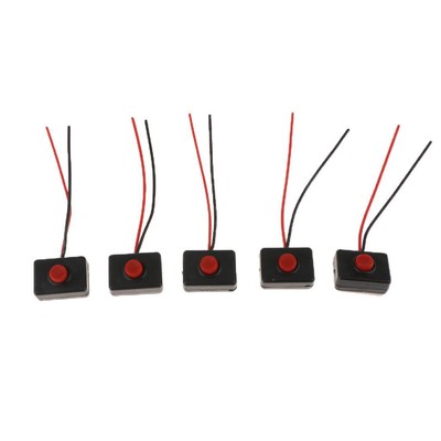 5 Stück Universal Auto Selbst Reset Push Button Schalter 12V-24V Für 2 Draht