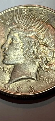 1923-D $1 Peace Dollar- AU