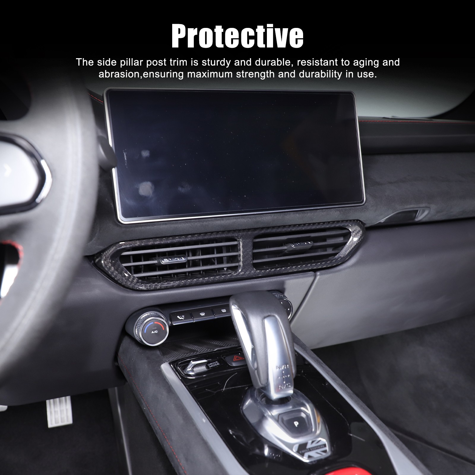 Dry Carbon Control Instrument Air Vent Cover Trim For Lotus Emira V6 GT4 2021-24