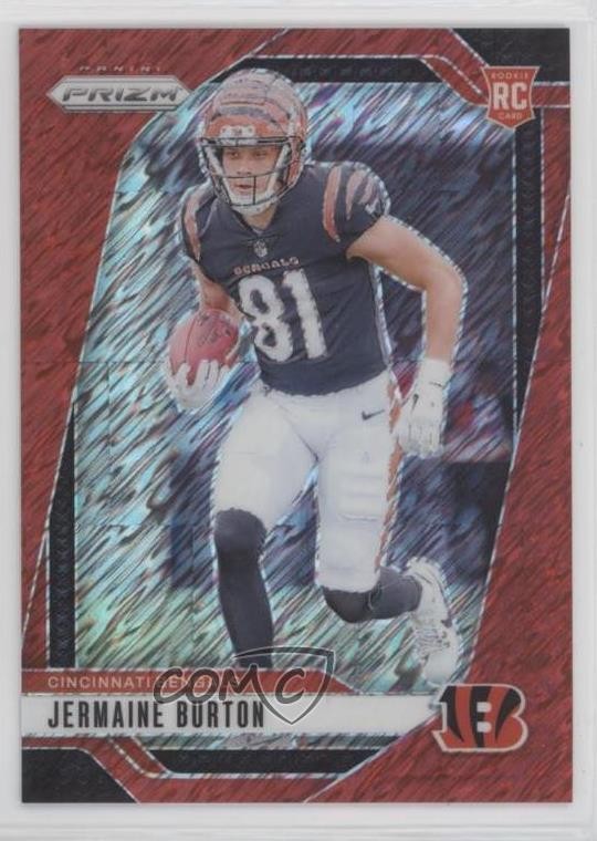 2024 Panini Prizm Rookies Red Shimmer 4/35 Jermaine Burton #350 Rookie RC 1l2