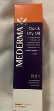 MEDERMA Quick Dry Oil For Stretch Marks & Scars Paraben & Fragrance Free 3.4 Oz