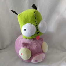 QMX Invader Zim Cartoon Plush Doll Toy Collectible Dog & Pig Movie Figure Rare